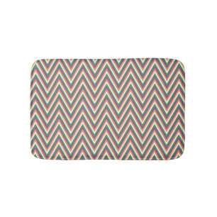 Retro Chevron Patroon Cool Badmat