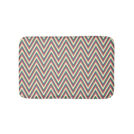 Retro Chevron Patroon Cool Badmat (Voorkant)