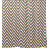 Retro Chevron Patroon Cool Douchegordijn (Voorkant)