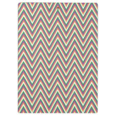 Retro Chevron Patroon Cool Monogram Klembord (Achterkant)