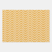 Retro Chevron Patroon Geel Zigzag Inpakpapier Vel (Voorkant 2)