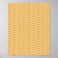 Retro Chevron Patroon Geel Zigzag
