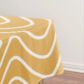 Retro Chevron Patroon Geel Zigzag Tafelkleed (Voorbeeld)