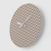 Retro Chevron Patroon Grote Klok (Hoek)