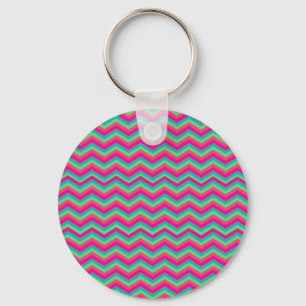 retro chevron patroon zig zag sleutelhanger