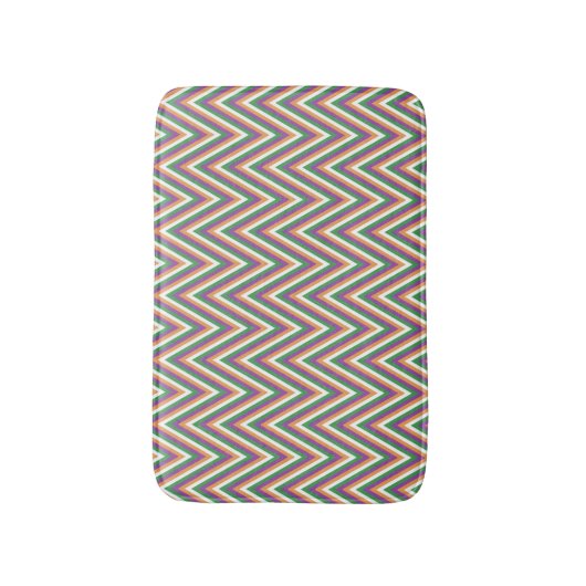 Retro Chevron Pattern Cool  Badmat (Voorkant Verticaal)