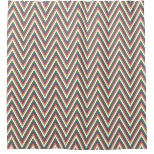 Retro Chevron Pattern Cool Douchegordijn (Voorkant)