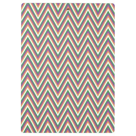 Retro Chevron Pattern Cool Monogram Klembord (Achterkant)