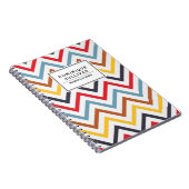 Retro Chevron Pattern Gepersonaliseerd Notitieboek (Rechterzijde)
