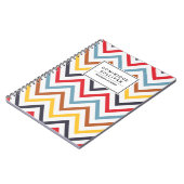 Retro Chevron Pattern Gepersonaliseerd Notitieboek (Linkerzijde)