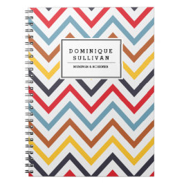 Retro Chevron Pattern Gepersonaliseerd Notitieboek