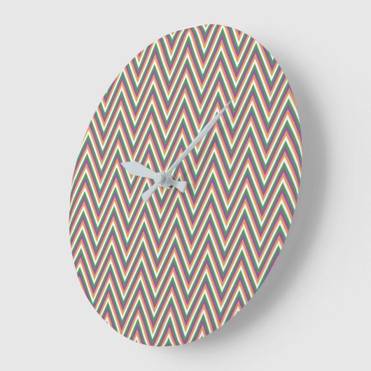 Retro Chevron Pattern Grote Klok (Hoek)