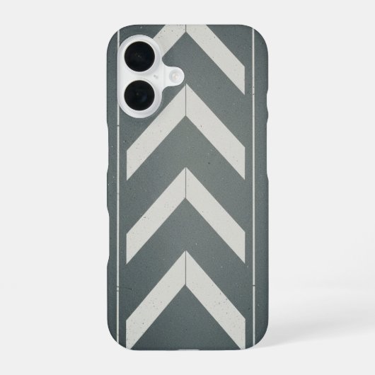 Retro Chevron Road Mark iPhone 16 Hoesje (Achterkant)