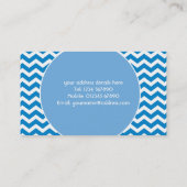 Retro Chevron Stripes Visitekaartje (Achterkant)
