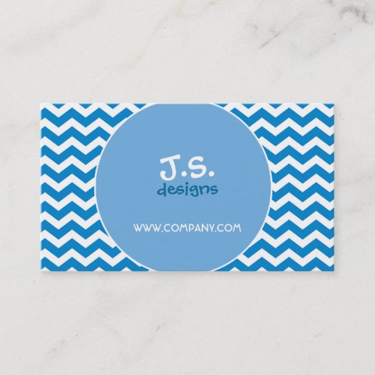 Retro Chevron Stripes Visitekaartje (Voorkant)
