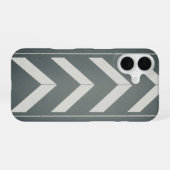 Retro Chevron Wegmarkering iPhone 16 Hoesje (Achterkant horizontaal)