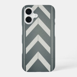 Retro Chevron Wegmarkering iPhone 16 Hoesje