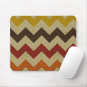 Retro chevron zigzag bijtende buisjes muismat (Met muis)