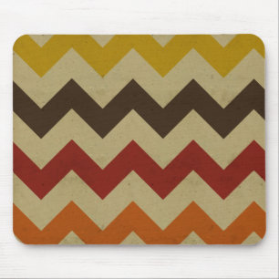 Retro chevron zigzag bijtende buisjes muismat