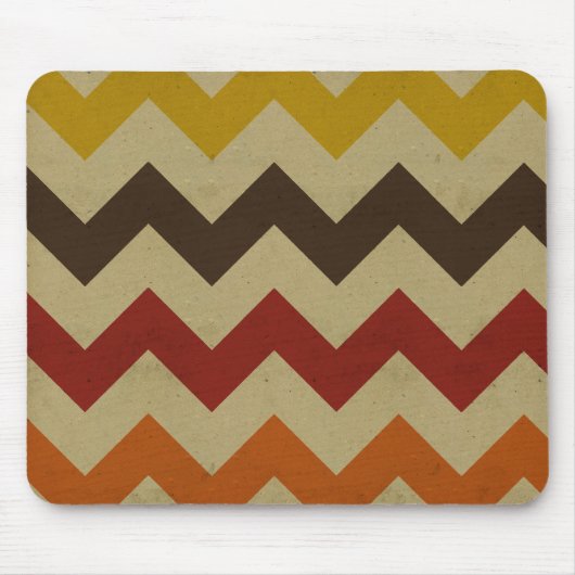 Retro chevron zigzag bijtende buisjes muismat (Voorkant)