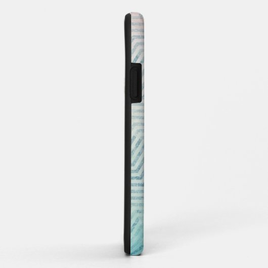 Retro Chevron zigzag iPhone Case (Achterkant/rechts)