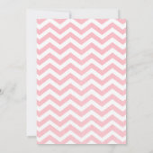 Retro Chevron Zigzag Wedding Invitations Kaart (Achterkant)