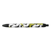 Retro Chevrons Zwarte Inkt Pen (Voorkant)