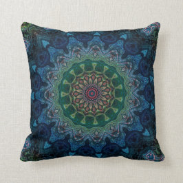 Retro Chic  blauwe marine Floral persian mandala Kussen
