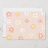 Retro Chic Bohemian Daisy 1st Birthday Baby Foto Kaart (Achterkant)