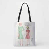 Retro Chic-Canvas tas (Voorkant)
