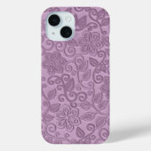 Retro Chic Faux Roze Leder Kunstpatroon Case-Mate iPhone Case (Achterkant)