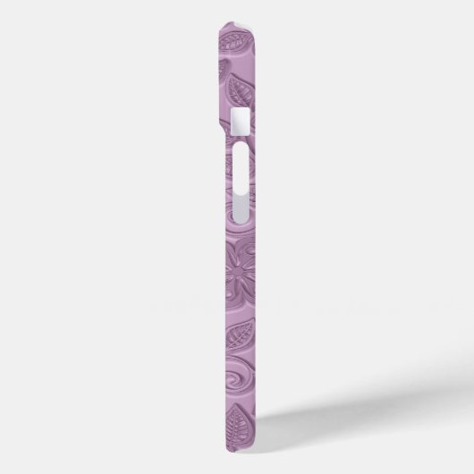 Retro Chic Faux Roze Leder Kunstpatroon Case-Mate iPhone Case (Achterkant / Links)