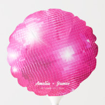 Retro Chic Felroze Roze Trouw Disco Ballen