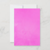 Retro Chic Fuchsia en Paarse Bruiloft RSVP Kaartje (Achterkant)