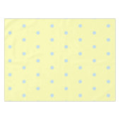Retro Chic Geel & Blauw Stippenpatroon Lente Tafelkleed (Voorkant (Horizontaal))