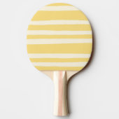 Retro Chic Gele Strepen Monogram Tafeltennisbatje (Achterkant)