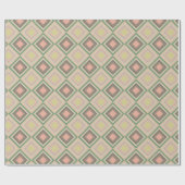 Retro Chic Geometrisch Citroen Pastel Cadeaupapier (Vlak)