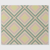 Retro Chic Geometrisch Citroen Pastel Cadeaupapier (Vlak)