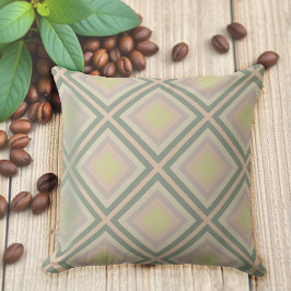 Retro Chic geometrische citroenpastel Buitenkussen