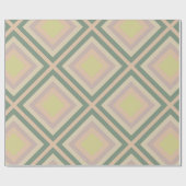 Retro Chic geometrische citroenpastel Cadeaupapier (Vlak)
