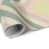 Retro Chic geometrische citroenpastel Cadeaupapier (Rol Hoek)