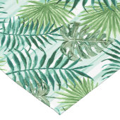 Retro Chic Green Palm laat Waterverf kunst Lange Tafelloper (Hoek)