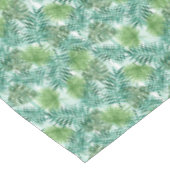 Retro Chic Green Palm laat Waterverf kunst Tafelkleed (Gekanteld)