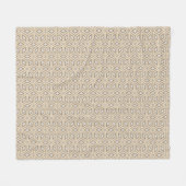 Retro Chic Grey Beige Taupe Bruin Mandala Patroon Fleece Deken (Voorkant (Horizontaal))