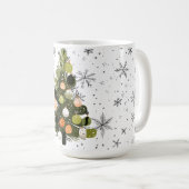 🎄 Retro-Chic Kerstboom Mok ☕⭐ (Voorkant rechts)