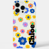 Retro Chic Kleurrijke Bloemenpatroon grillig Case-Mate iPhone Case (Achterkant)