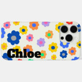 Retro Chic Kleurrijke Bloemenpatroon grillig Case-Mate iPhone Case (Achterkant (horizontaal))