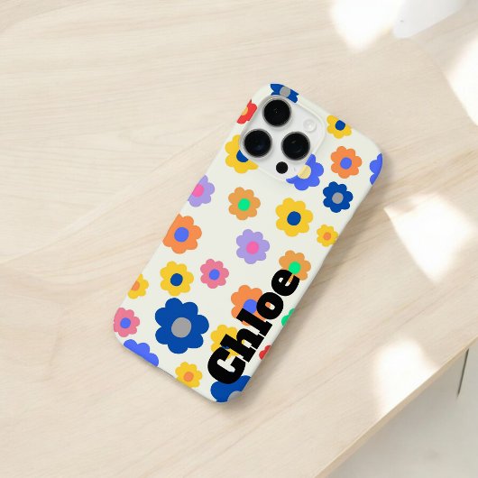 Retro Chic Kleurrijke Bloemenpatroon grillig Case-Mate iPhone Case
