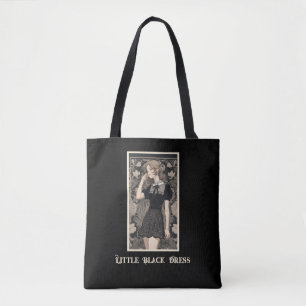 Retro Chic LBD Little Black Dress Canvas tas
