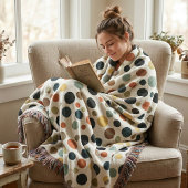 Retro Chic Levendig Meerkleurig Stippenpatroon Deken